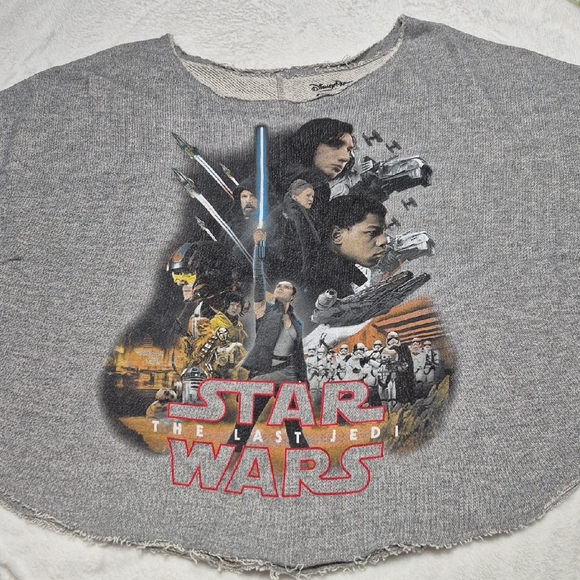 Disney Star Wars The Last Jedi Grey Poncho Large - Picture 1 of 12